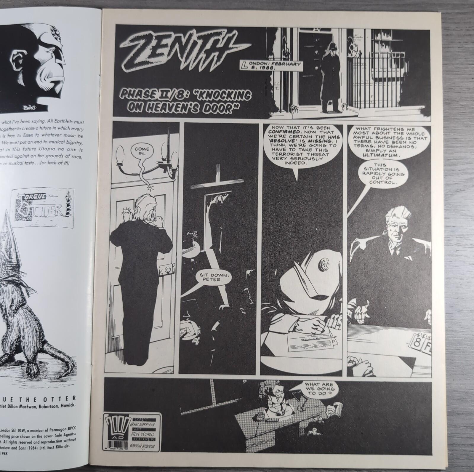 2000AD Prog 597 Featuring Judge Dredd 22nd October 1988 Vintage Comic