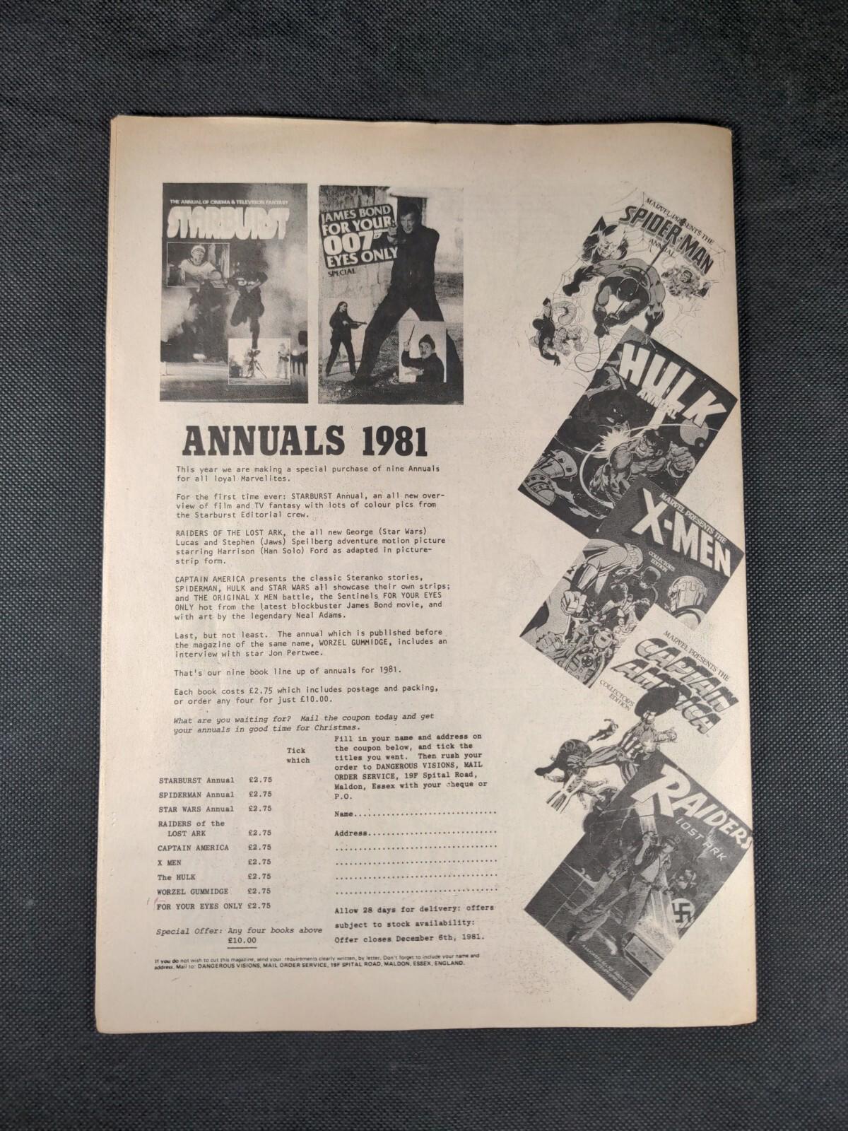 Captain America  Issue No 31  September 1981 Marvel Comics UK Vintage Comic - Retrorama UK