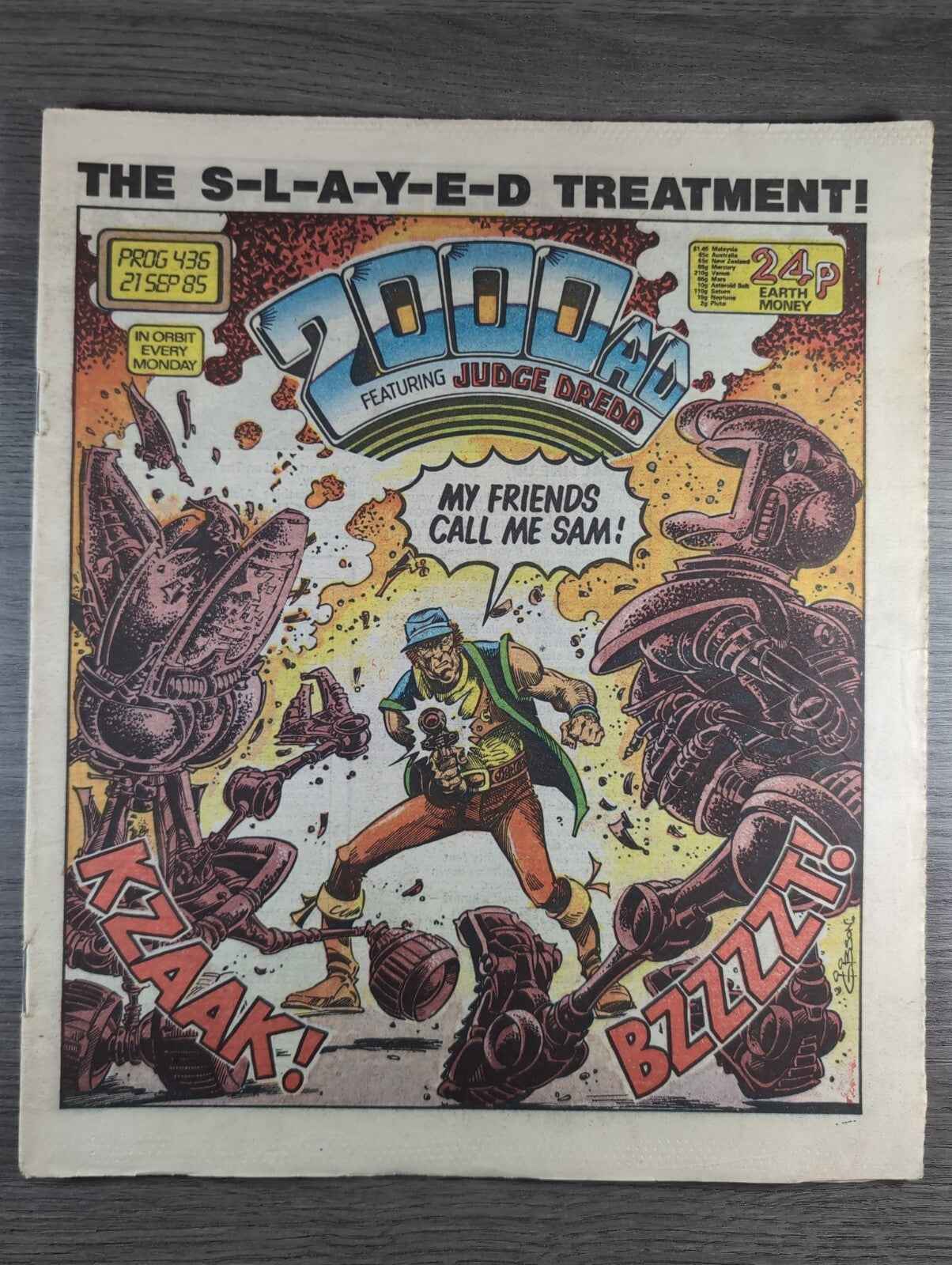 2000AD Prog 436 Featuring Judge Dread Comic 21st Sept 1985 Vintage Retro Comic
