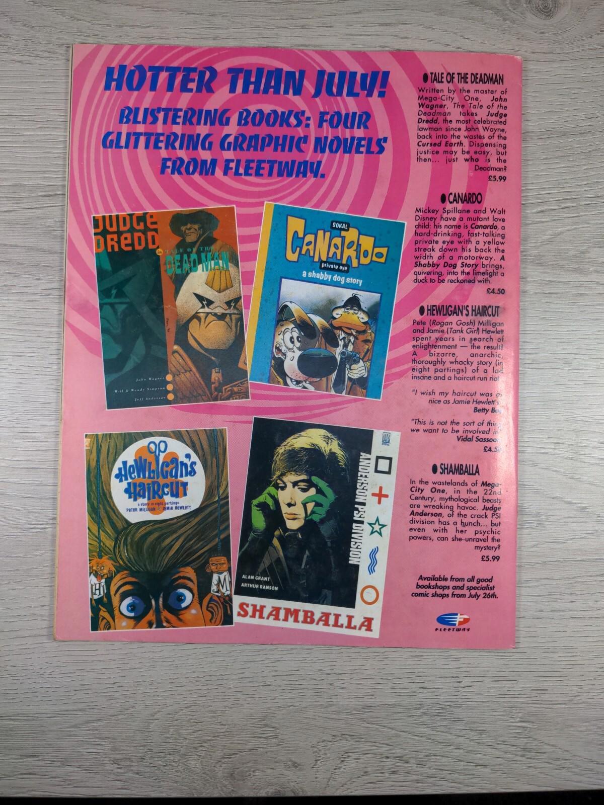 2000AD Featuring Judge Dredd Prog 738 July 1991 Vintage Comic - Retrorama UK