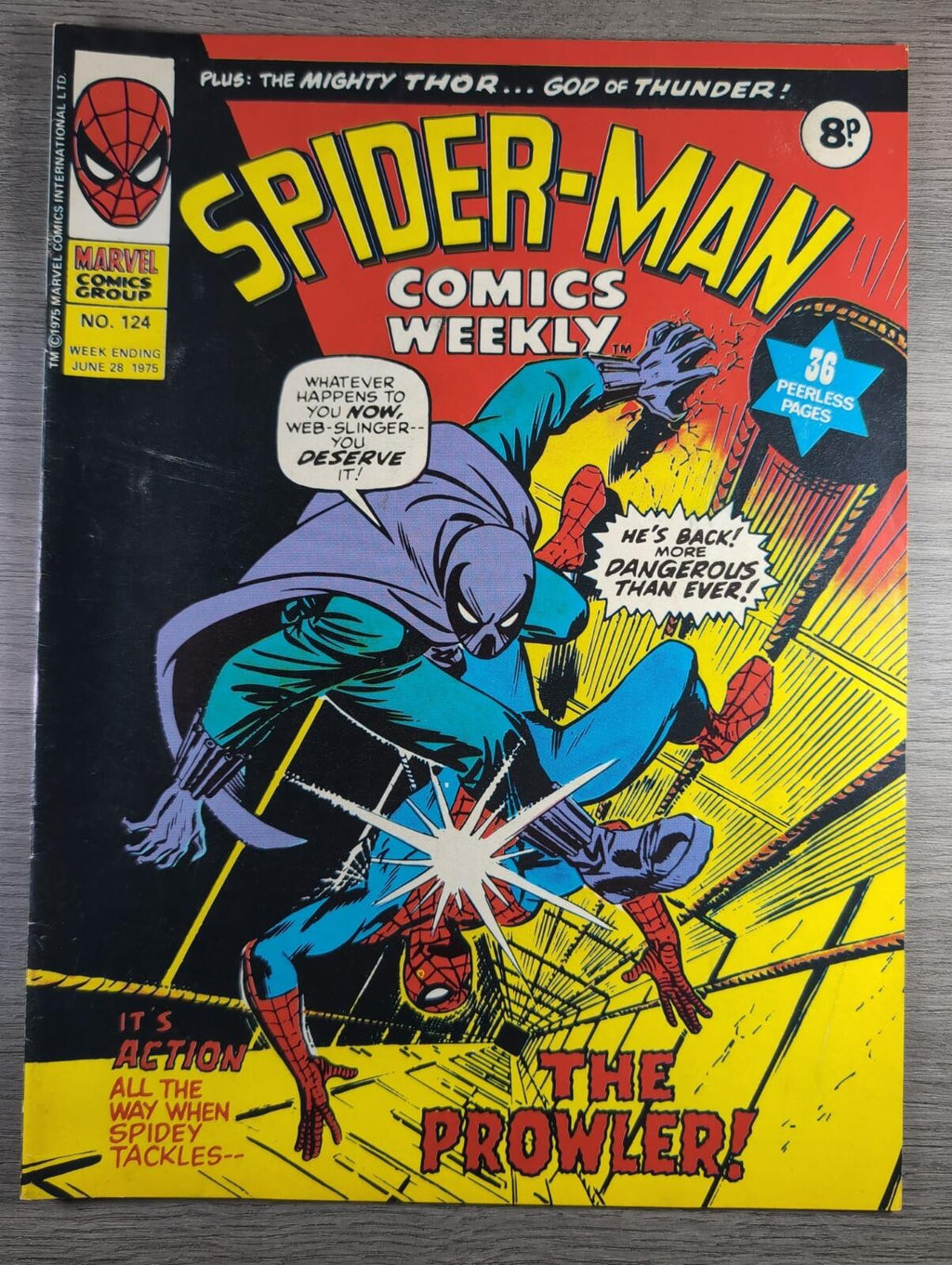 Spider-Man Comics Weekly No 124 Marvel Comics UK 28th June 1975 Vintage Comic