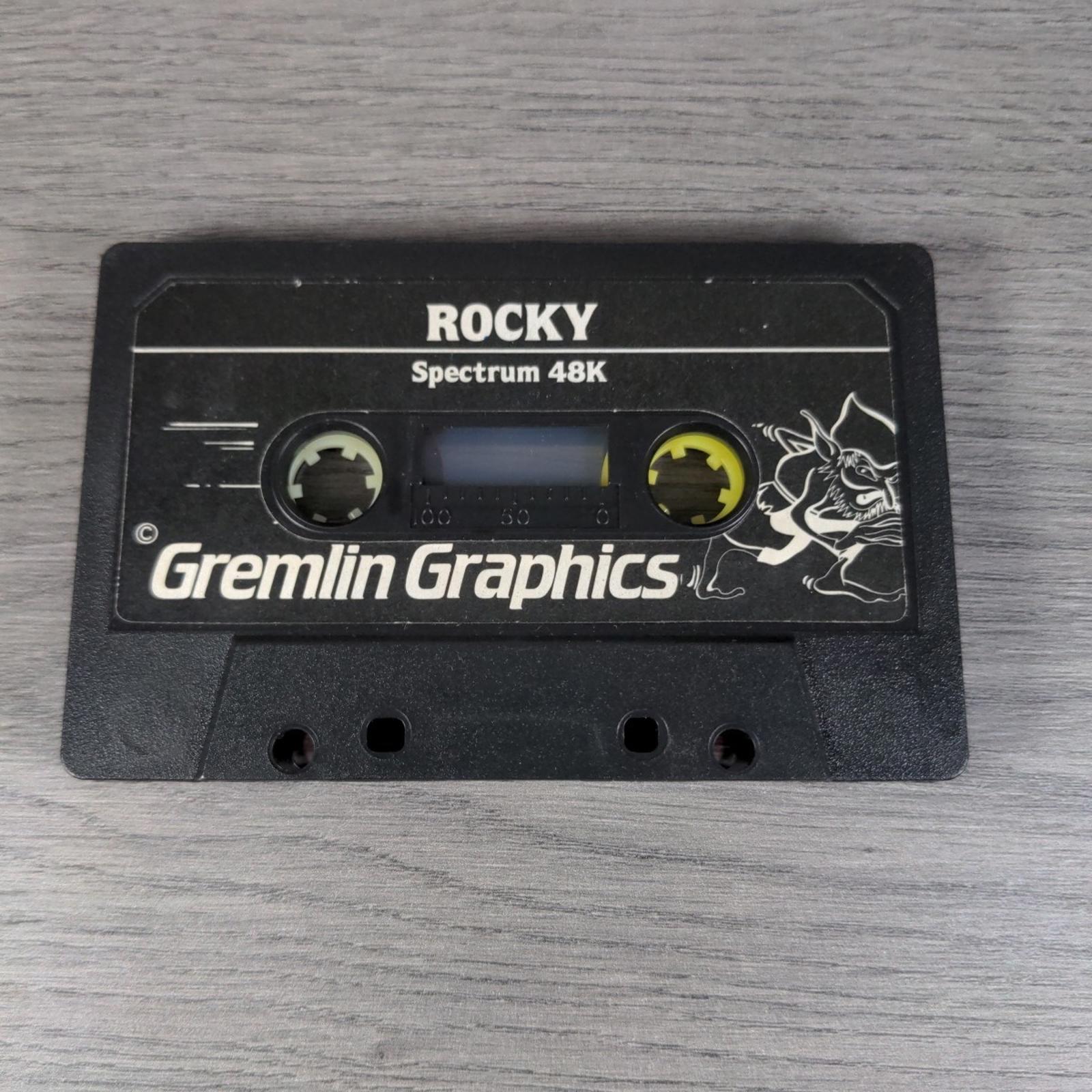 Rocky ZX Spectrum 48K Game Cassette Gremlin Graphics Tested & Working