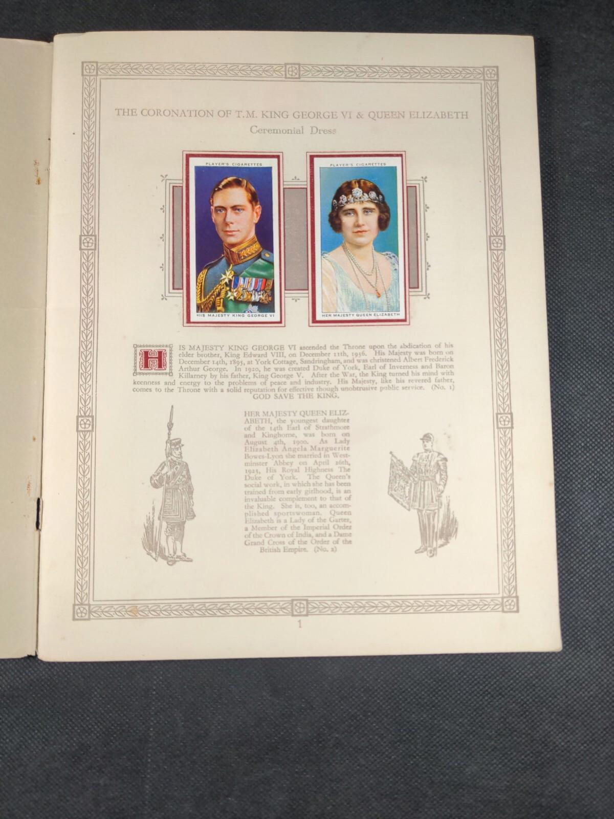 The Coronation Of HM King George VI John Player & Sons Full Set Cigarette Cards