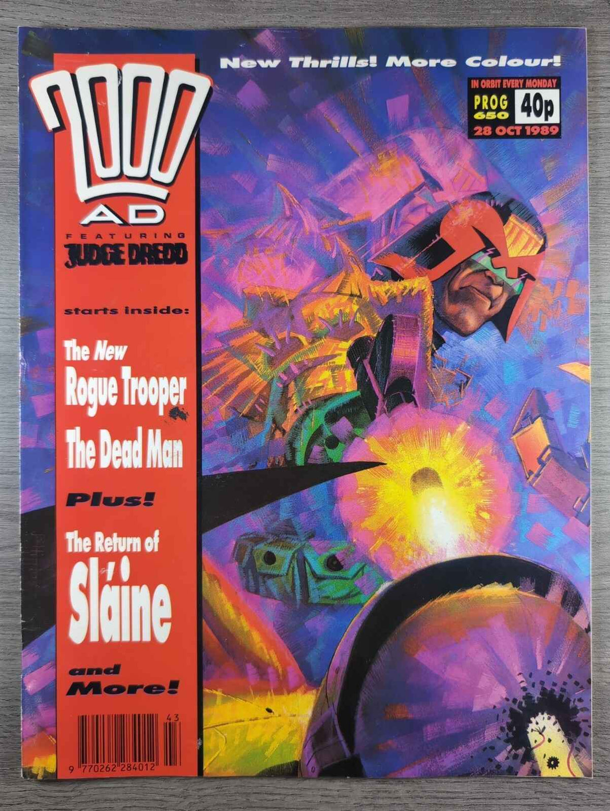 2000AD Prog 650 Featuring Judge Dredd Comic 28th Oct 1989 Vintage Retro Comic