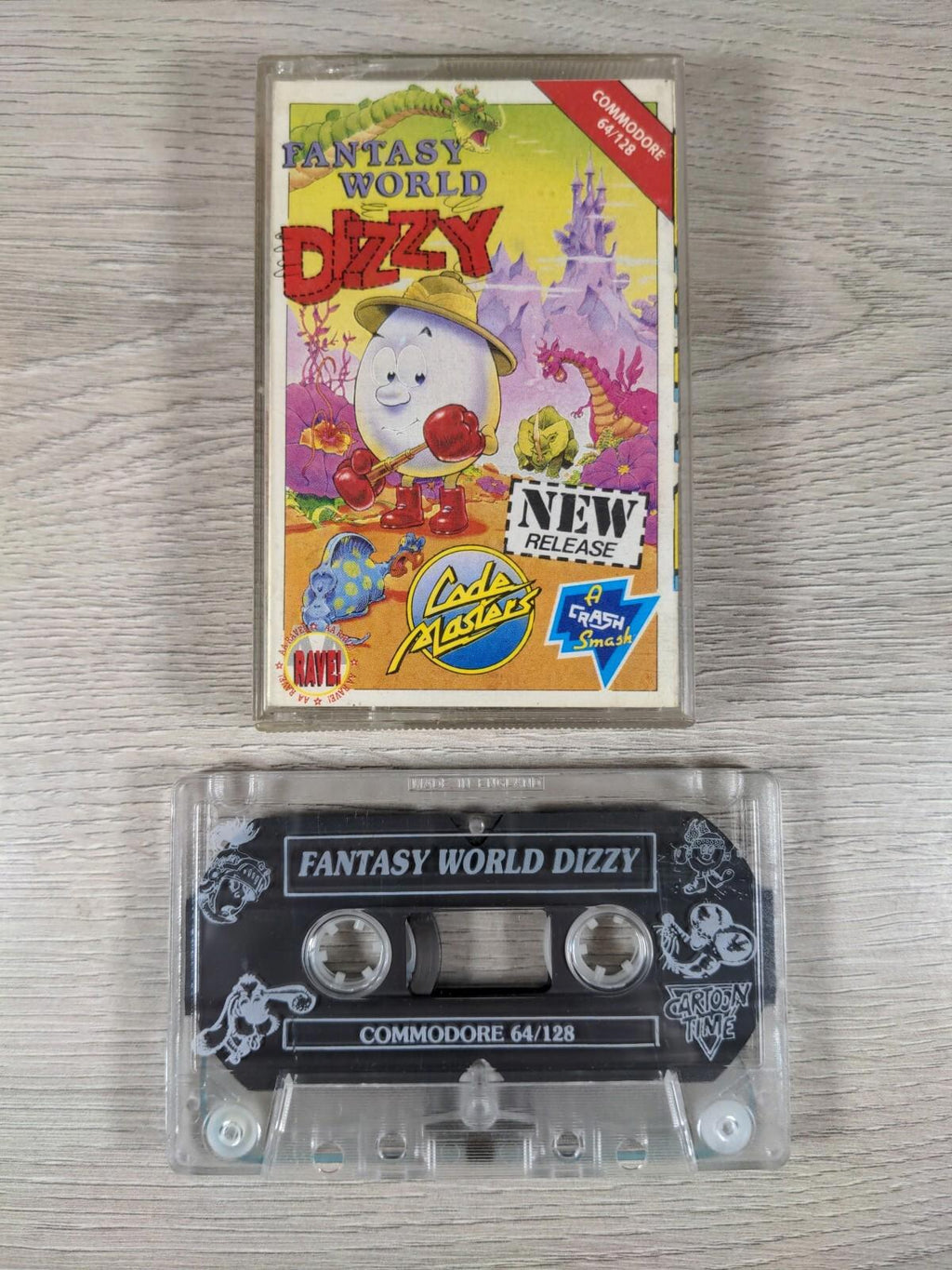 Fantasy World Dizzy Commodore 64 C64 Game Cassette Tested & Working