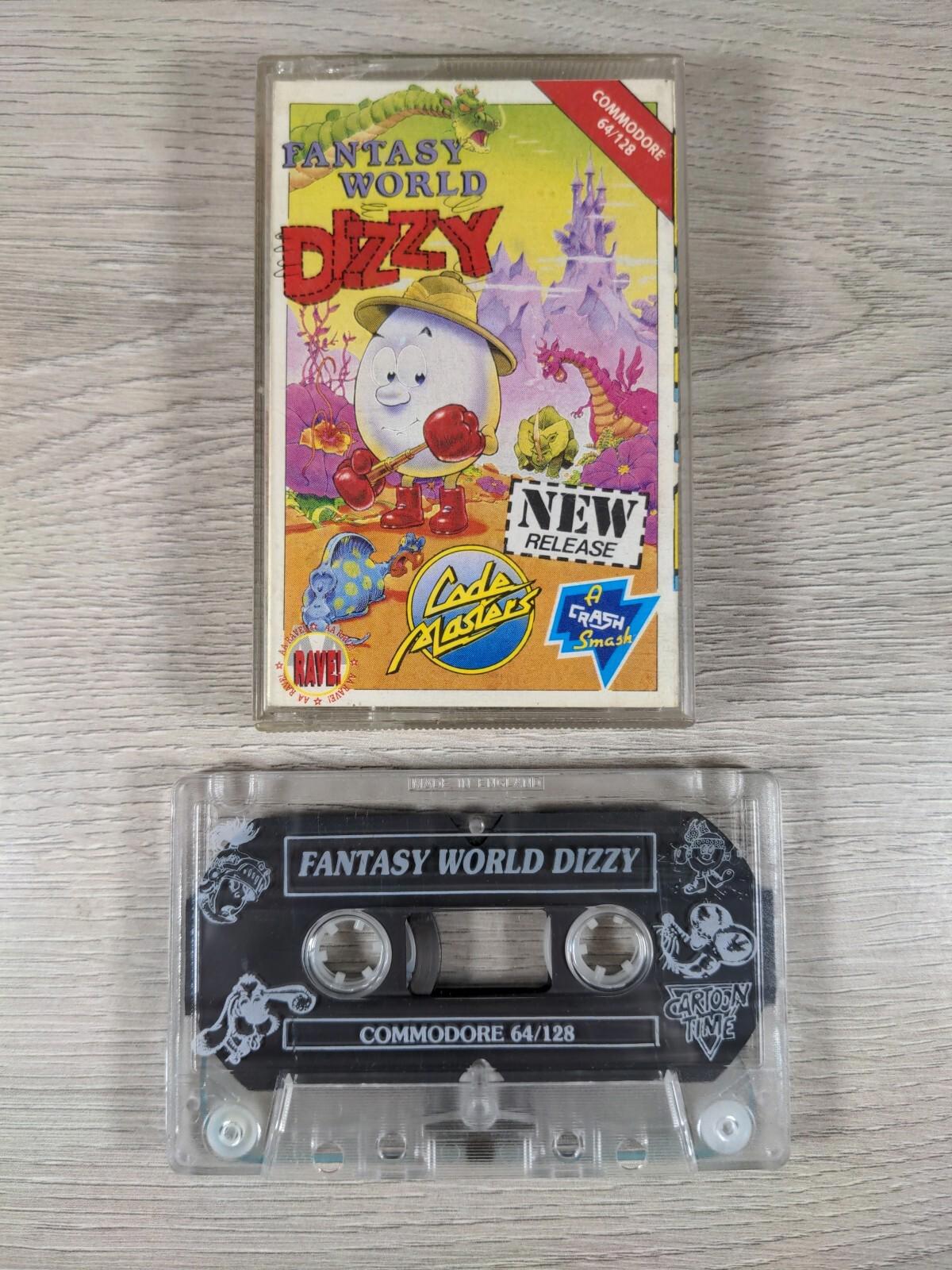 Fantasy World Dizzy Commodore 64 C64 Game Cassette Tested & Working