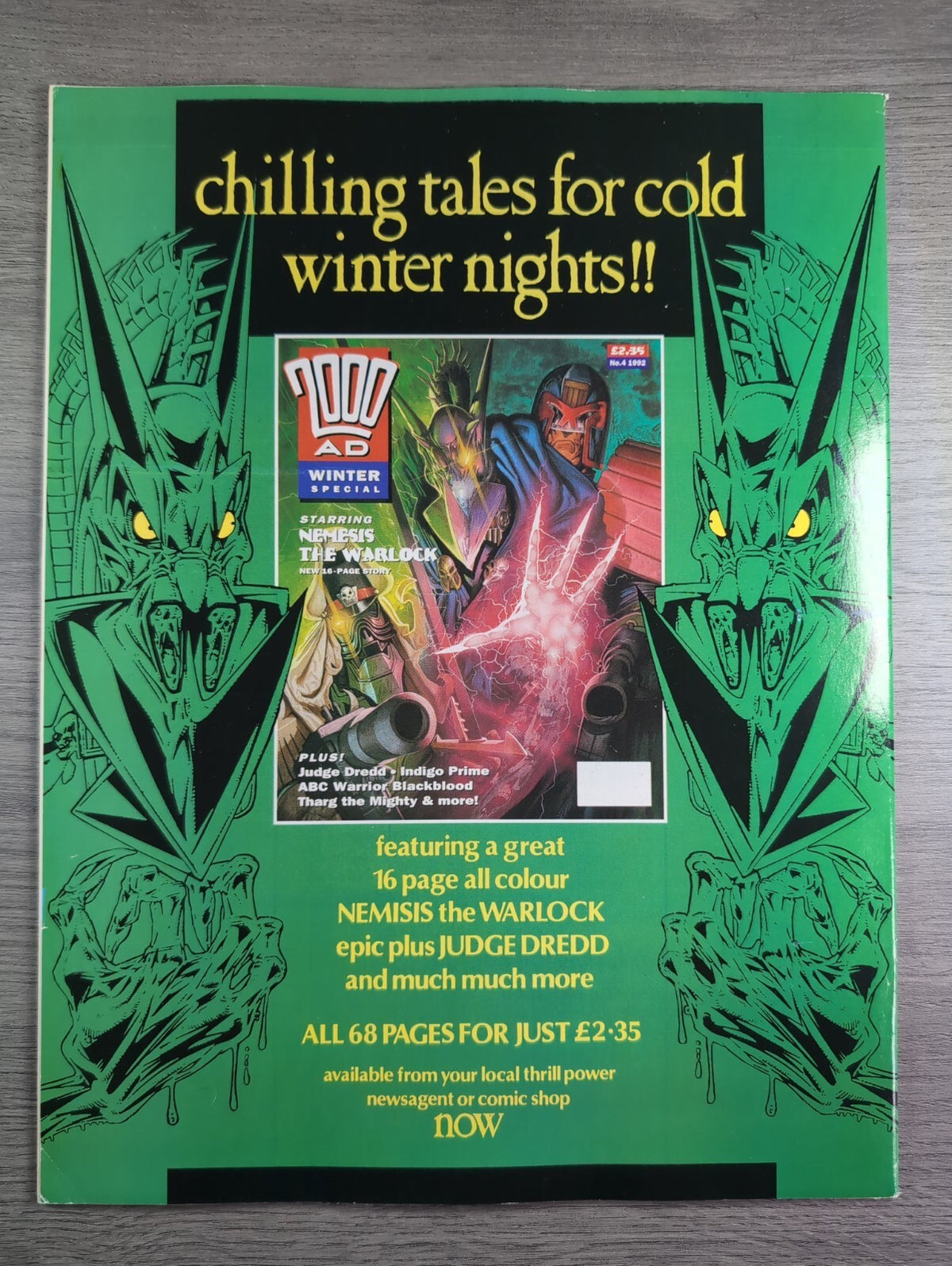 2000AD Prog 817 Featuring Judge Dredd Comic 9th Jan 1993 Vintage Retro Comic