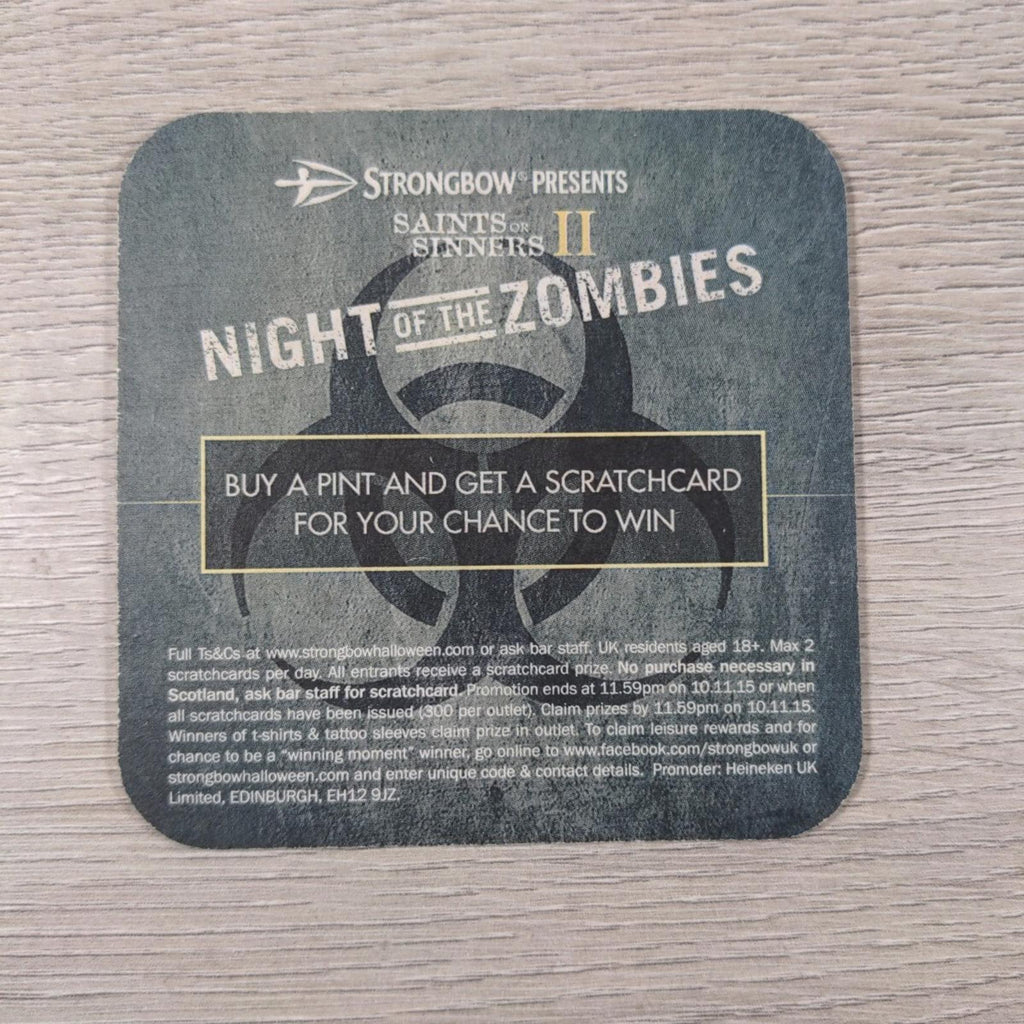 Strongbow Dark Fruit 4 x Beer Mats Pub Bar Coaster Breweriana - Retrorama UK