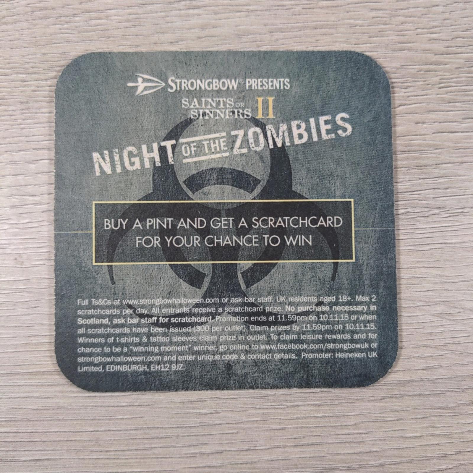 Strongbow Dark Fruit 4 x Beer Mats Pub Bar Coaster Breweriana - Retrorama UK