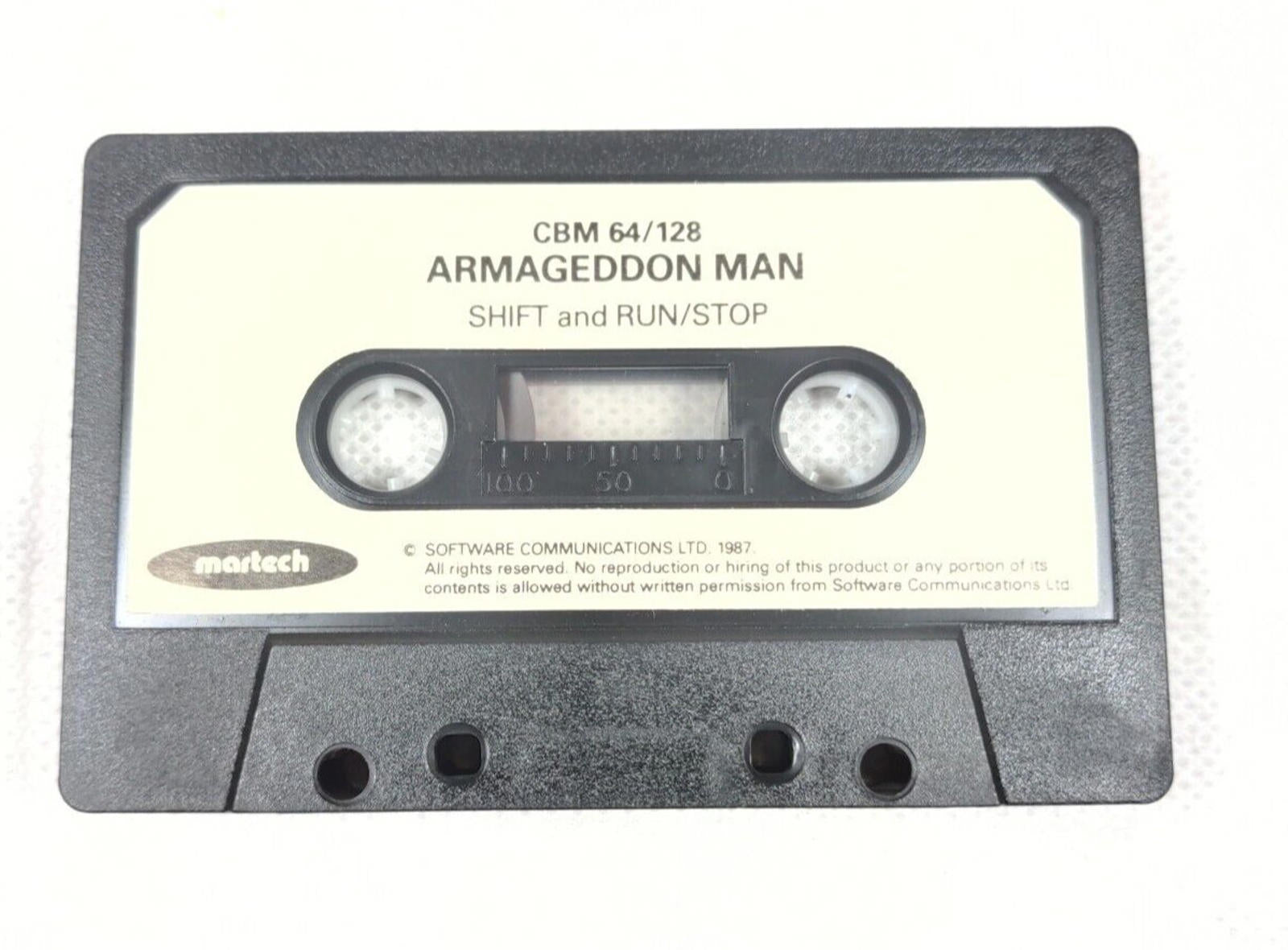 Armageddon Man Commodore 64 C64 Game Cassette Only Tested & Working