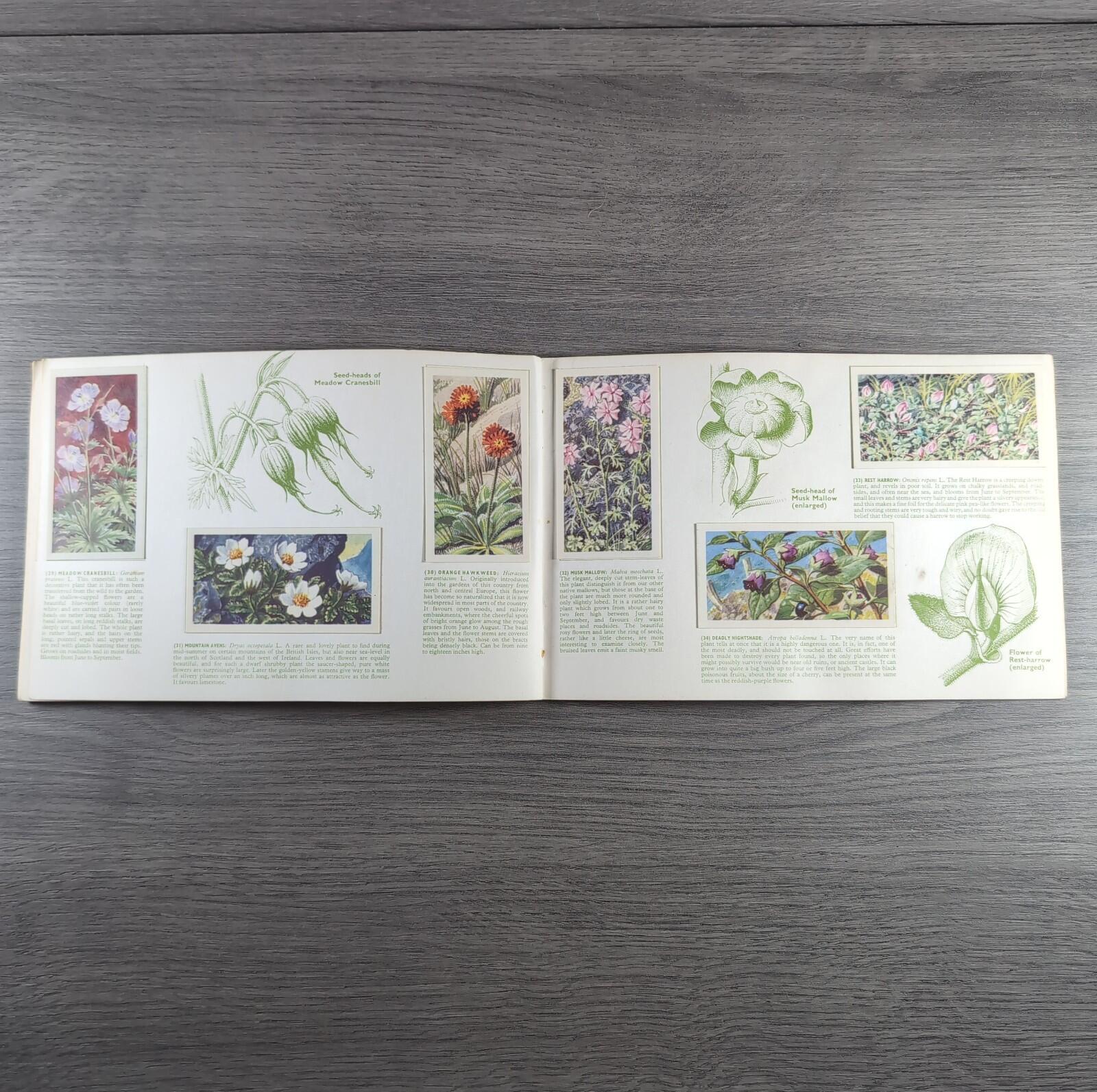 Brooke Bond Tea Picture Cards Album Wild Flowers Complete Set