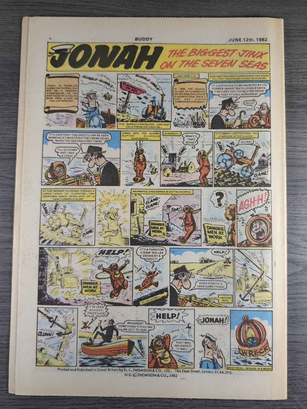 Buddy Comic Issue No 70 12th June 1982 Vintage Retro Comic