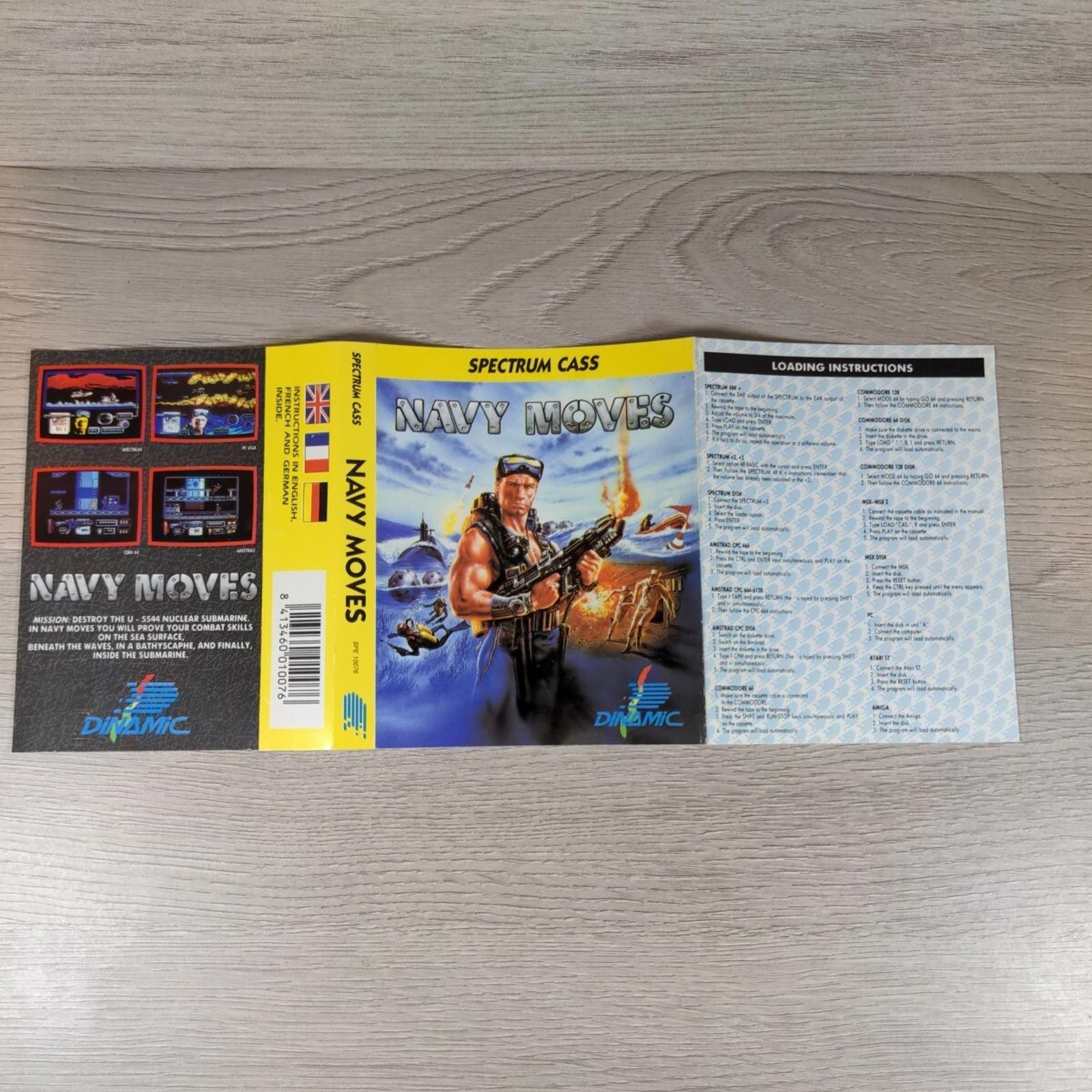 Navy Moves ZX Spectrum 48K 128K Video Game Cassette