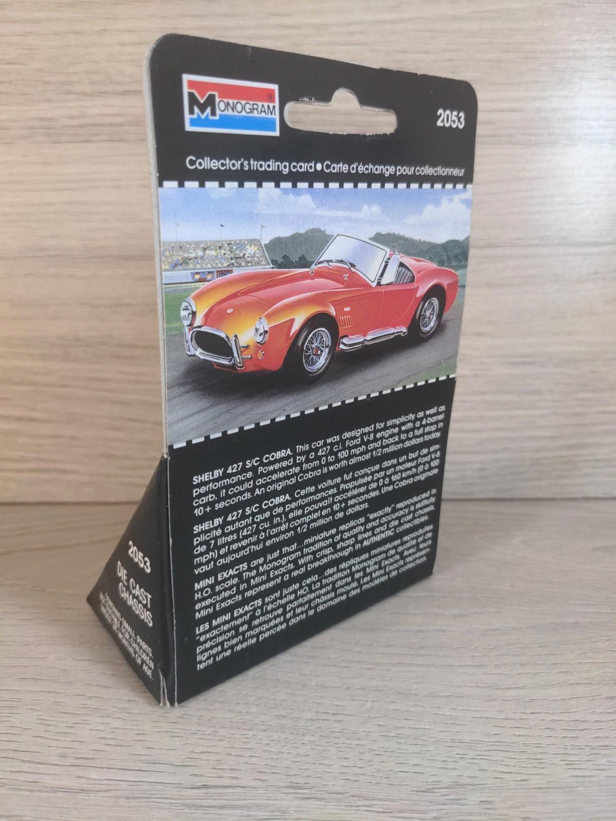Monogram Mini Exacts Shelby 427 S/C Cobra No 2053 Diecast Model 1:87 H.O Scale